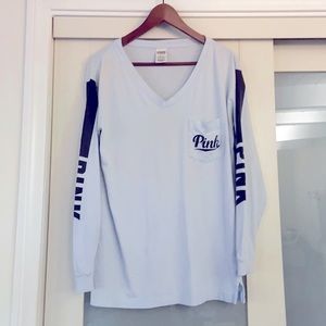 Pink oversized long sleeve tee